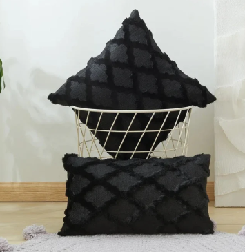 Boho Velvet Pillow Cover Set – Soft Touch Geometric Cushion Covers for Elegant Living Spaces