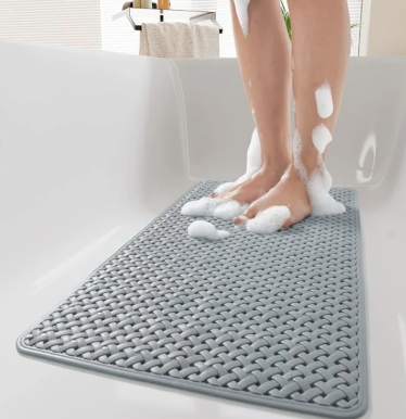 Non-Slip Bathtub Mat with Suction Cups – Quick Drying Non Skid Bath Mat for Safety, Ideal Non Slip Shower Mat for Elderly