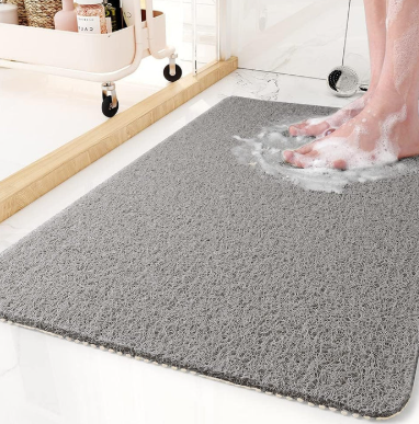 Non-Slip Shower Mat – Soft, Safe, Easy to Clean, Customizable Size, Quick Water Drainage