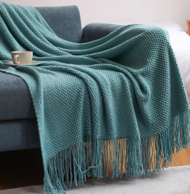Nordic knitted blanket - Soft & Cozy - Perfect for living room, bedroom & terrace