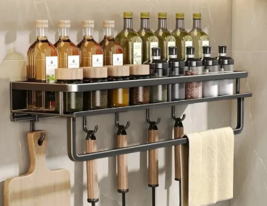 Black Kitchen Shelf